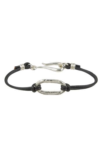 Men's Lewis Henry Nicholas Leather & Sterling Bracelet
