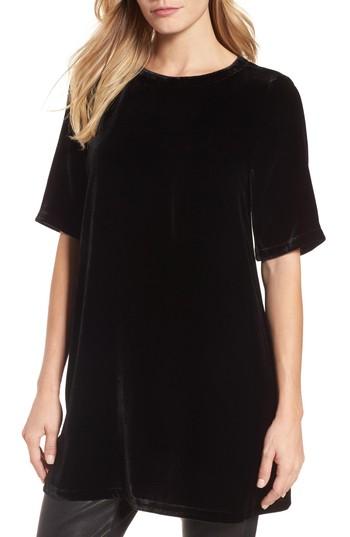 Women's Eileen Fisher Velvet Tunic - Black