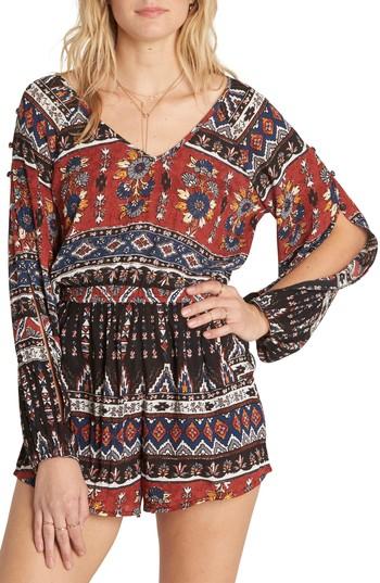 Women's Billabong Isles Of The Heart Print Romper