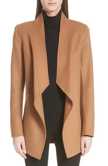 Women's St. John Collection Double Face Wool Blend Jacket - Beige