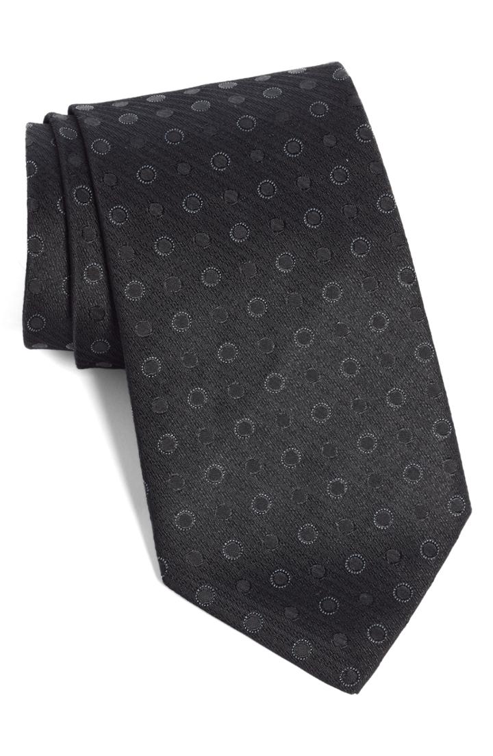 Men's John Varvatos Star Usa Medallion Silk Tie, Size - Black
