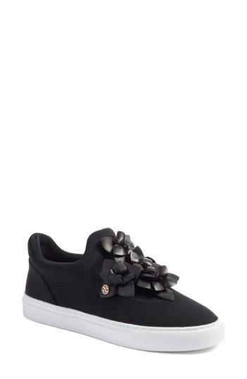 Women's Tory Burch Blossom Sneaker .5 M - Black