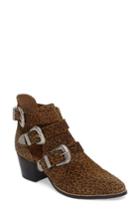 Women's Topshop Marmalade Leopard Print Buckle Bootie .5us / 37eu - Brown