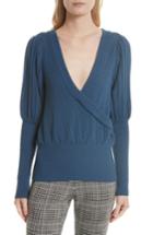 Women's Tracy Reese Pointelle Knit Surplice Sweater