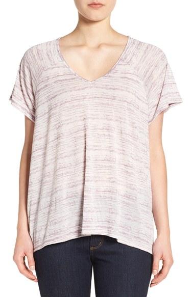 Women's Press Double V-neck Short Sleeve Tee