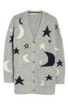 Women's Chinti & Parker Midnight Sky Wool Blend Boyfriend Cardigan