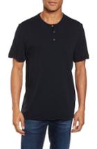 Men's James Perse Contrast Stitch Henley T-shirt (xs) - Blue