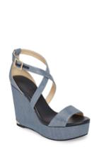 Women's Jimmy Choo Portia Platform Wedge Sandal Us / 34eu - Blue