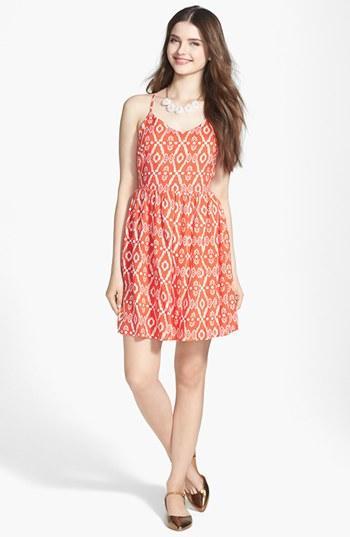 Everly Side Cutout Skater Dress (juniors) (online Only)