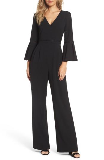 Women's Eliza J Bell Sleeve Jumpsuit - Black