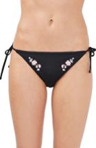 Women's Topshop Side Tie Bikini Bottoms Us (fits Like 2-4) - Black