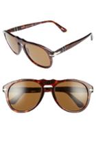 Men's Persol 54mm Polarized Keyhole Retro Sunglasses - Brown