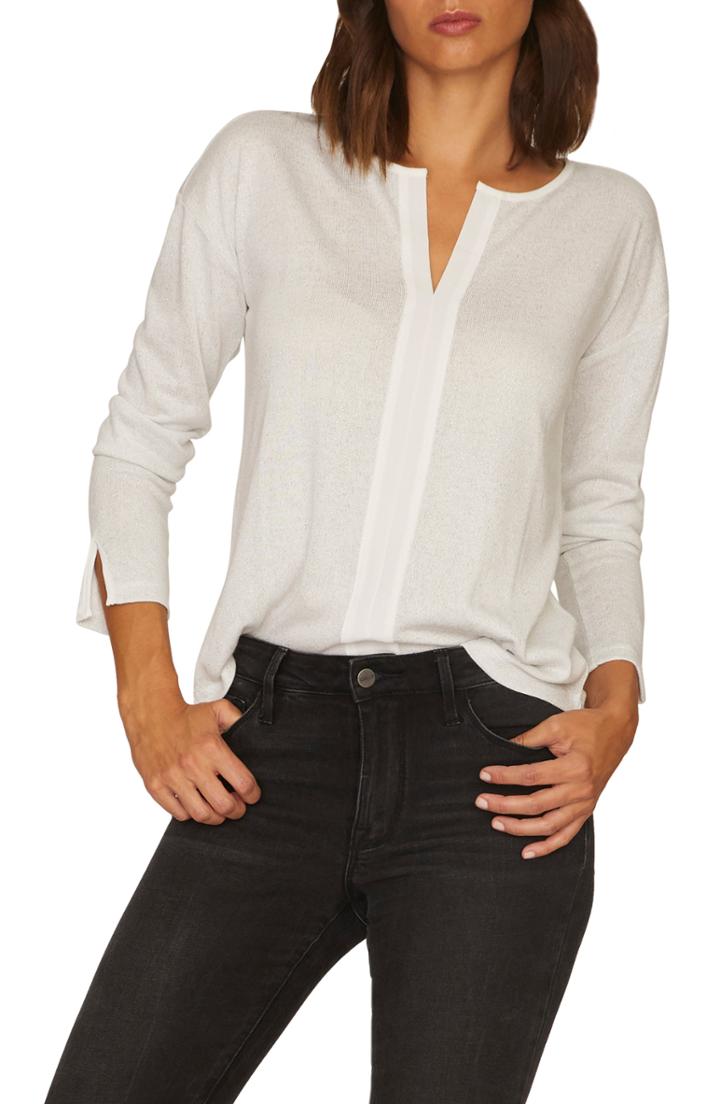 Women's Sanctuary Metallic Sienna Mix Top, Size Regular - Metallic