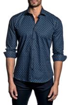 Men's Jared Lang Trim Fit Scooter Print Sport Shirt - Blue