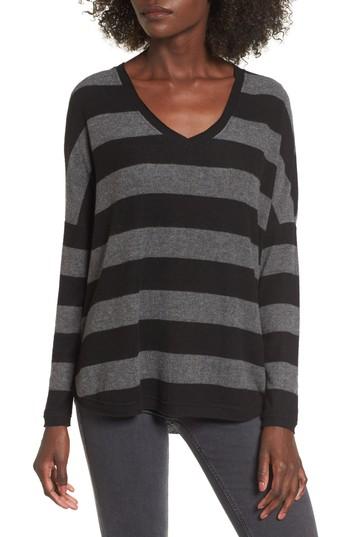 Women's Socialite Stripe Cozy Tee - Grey