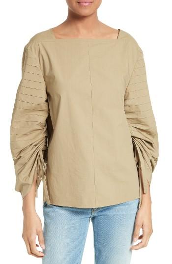 Women's Tibi Sculpted Sleeve Poplin Top