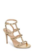 Women's Valentino Garavani Rockstud T-strap Sandal Us / 35eu - Metallic