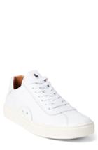 Men's Polo Ralph Lauren Court 100 Lux Sneaker D - White