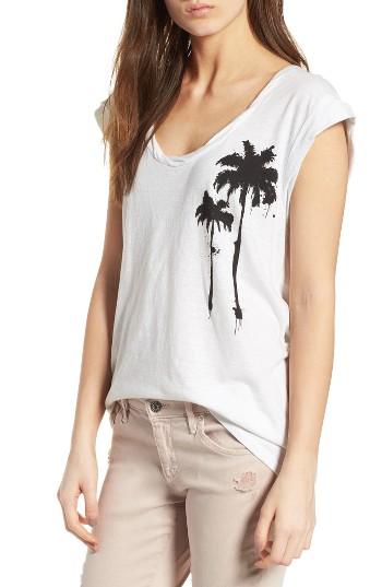 Women's Pam & Gela Palm Tree Tee - White