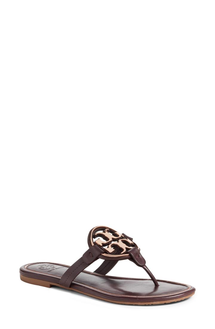 Women's Tory Burch Metal Miller Flip Flop .5 M - Purple