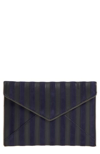 Rebecca Minkoff Leo Stripe Clutch - Blue