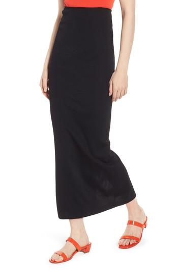 Women's Lewit Compact Knit Maxi Skirt - Black