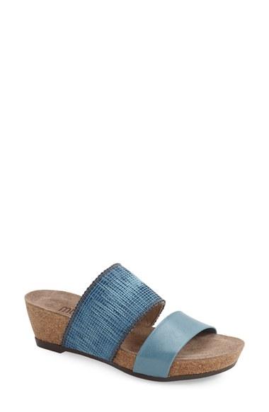 Women's Munro 'riviera' Two Strap Slide Wedge Sandal