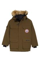 Men's Canada Goose Pbi Expedition Down Parka With Genuine Coyote Fur Trim - Green