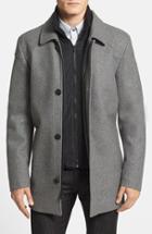 Men's Vince Camuto Melton Car Coat With Removable Bib