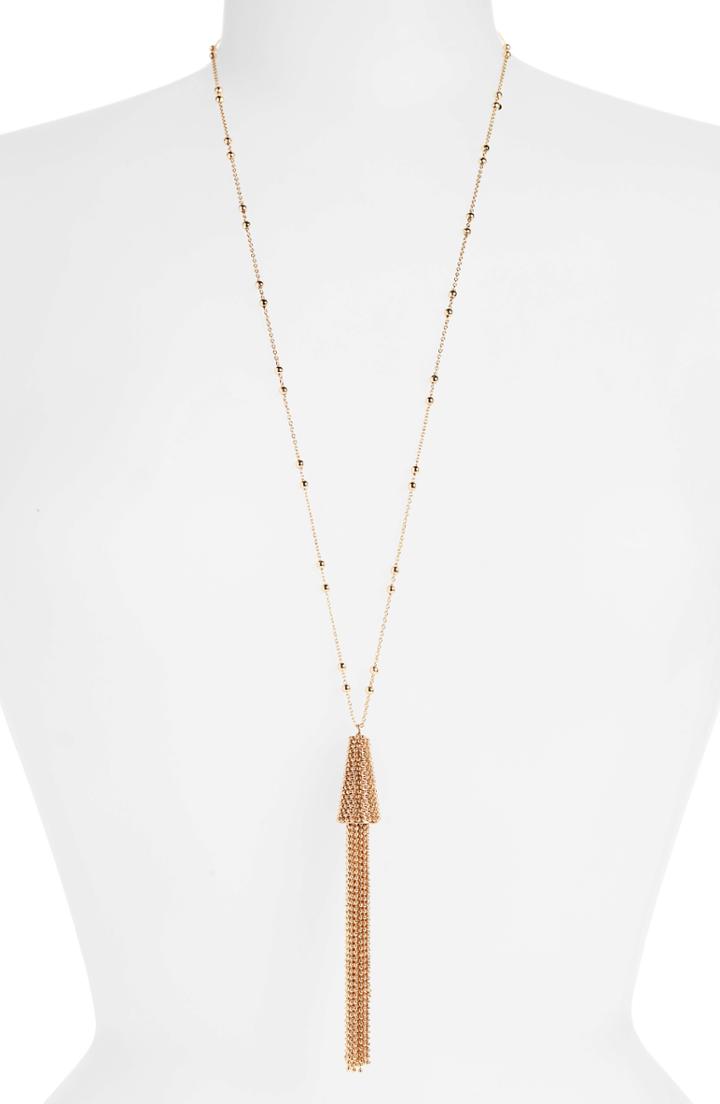 Women's Canvas Jewelry Sparkle Chain Tassel Necklace