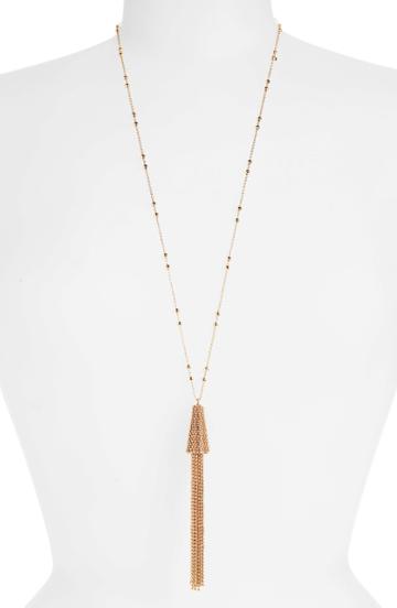 Women's Canvas Jewelry Sparkle Chain Tassel Necklace