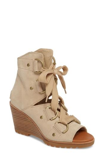 Women's Sorel After Hours Wedge Bootie M - Beige