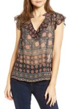 Women's Velvet By Graham & Spencer Monaco Print Top - Black
