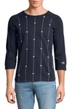 Men's Champion Three Quarter Sleeve Logo T-shirt - Blue