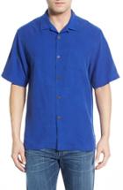 Men's Tommy Bahama 'rio Fronds' Regular Fit Silk Camp Shirt - Blue