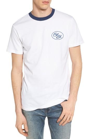 Men's Obey Mendenhall Script Logo T-shirt