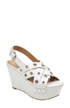 Women's Marc Fisher D Bloom Platform Sandal, Size 5 M - White
