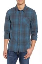 Men's O'neill Easton Plaid Woven Shirt - Blue/green