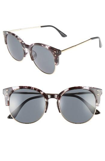 Women's A.j. Morgan Newport 55mm Retro Sunglasses - Grey Tortoise