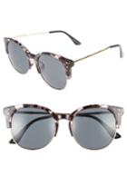 Women's A.j. Morgan Newport 55mm Retro Sunglasses - Grey Tortoise