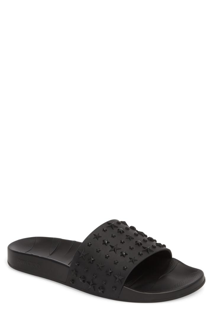Men's Jimmy Choo Rey Star Embossed Sport Slide