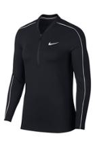 Women's Nike Court Dri-fit Quarter Zip Top - Black