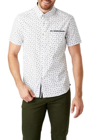 Men's 7 Diamonds Compendium Slim Fit Sport Shirt - White