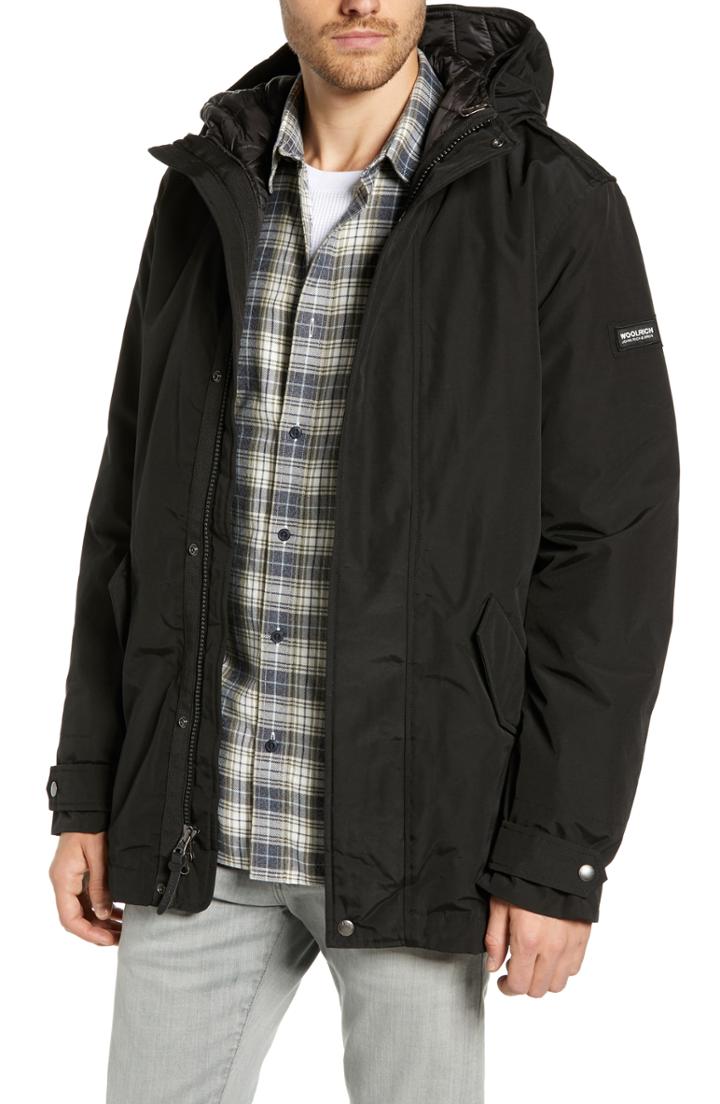 Men's Woolrich 3-in-1 Military Parka - Black