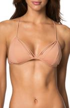 Women's O'neill Malibu Solids Strappy Triangle Bikini Top - Beige
