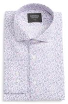 Men's Nordstrom Men's Shop Trim Fit Floral Dress Shirt .5 32/33 - Purple