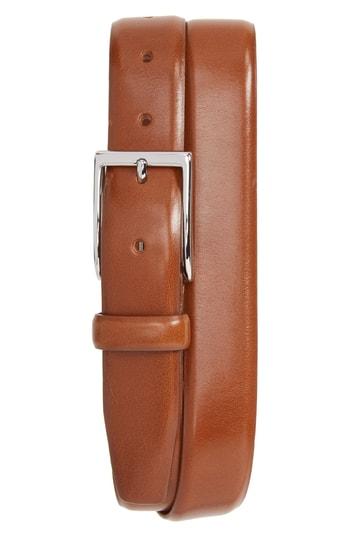 Men's J.crew Leather Dress Belt - English Tan