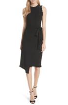 Women's Milly Ribbed Tie Waist Sweater Dress, Size - Black