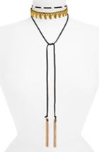 Women's Topshop Leaf & Flower Layer Choker