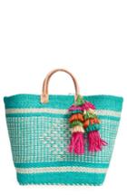 Mar Y Sol 'ibiza' Woven Tote With Tassel Charms -